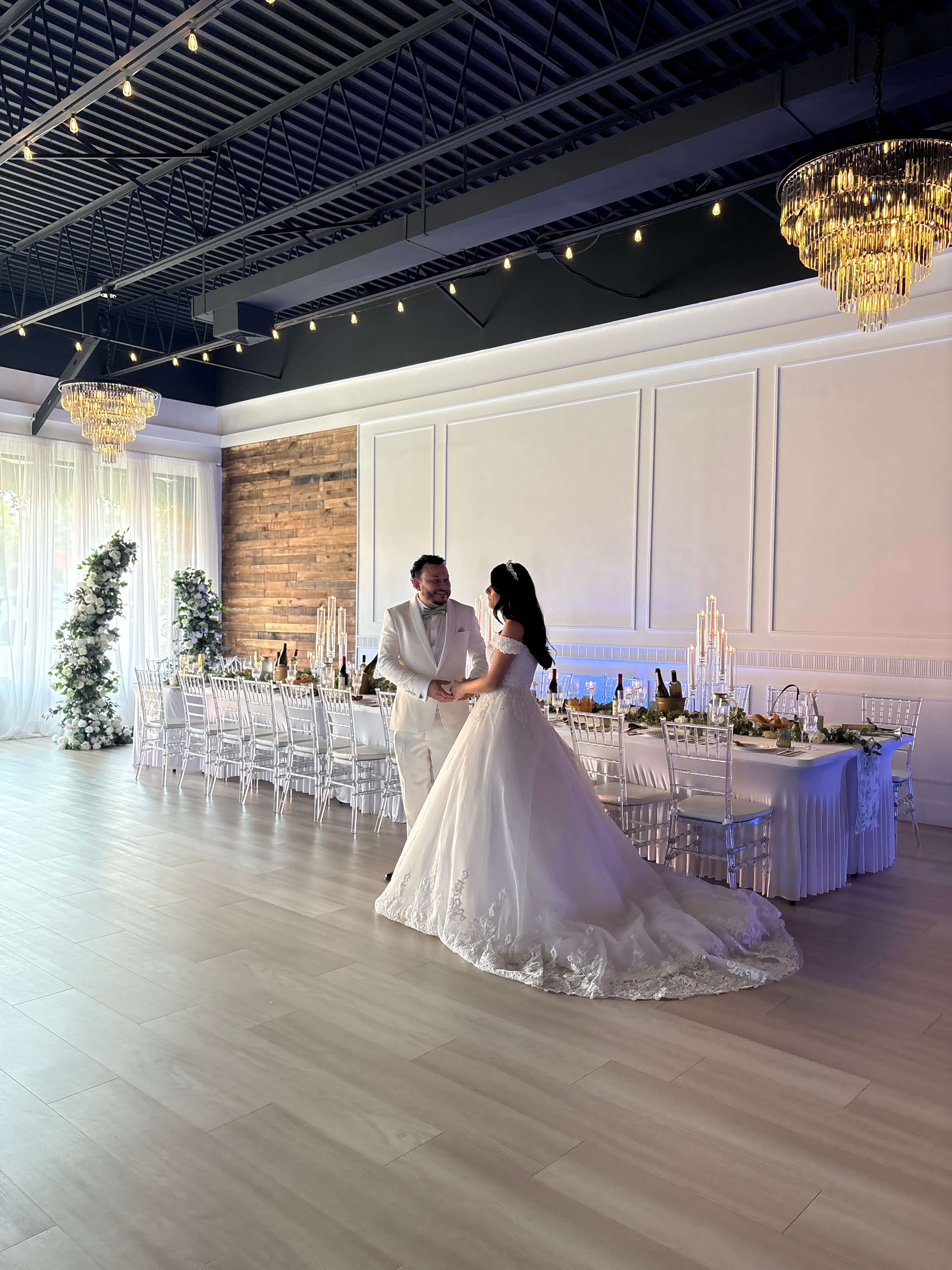 Wedding reception setup
